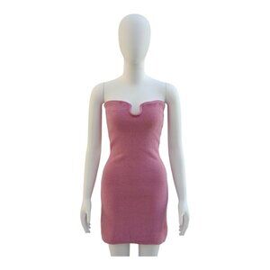 NANUSHKA PINK MINI KNITTED DRESS